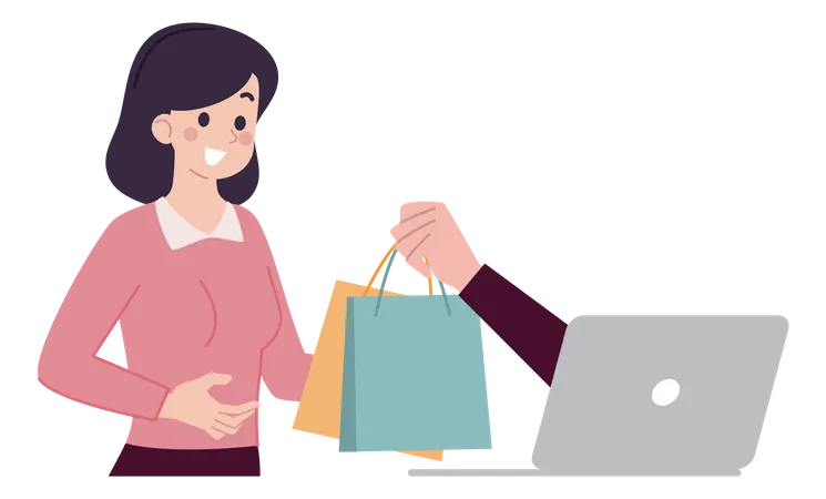 Online Shopping  Illustration