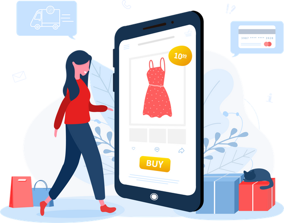 Online shopping  Illustration