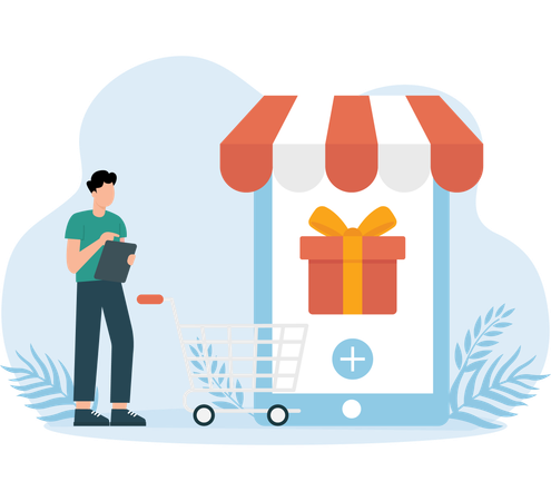 Online shopping  Illustration