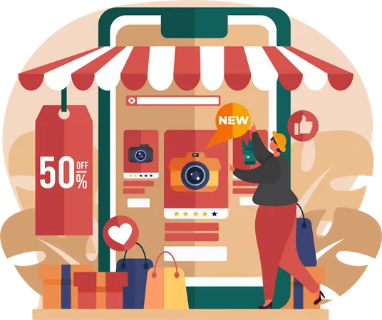 Online Shopping  Illustration