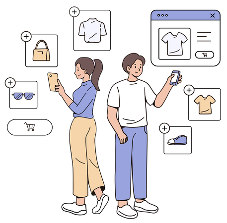 Online Shopping  Illustration