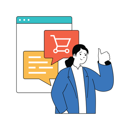 Online shopping  Illustration