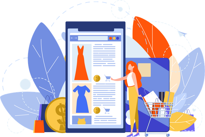 Online shopping  Illustration