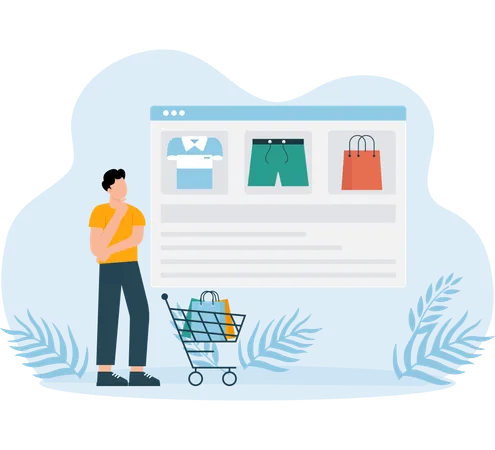 Online shopping  Illustration