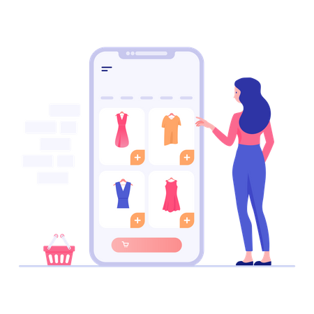 Online shopping  Illustration