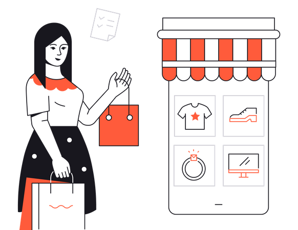 Online shopping  Illustration