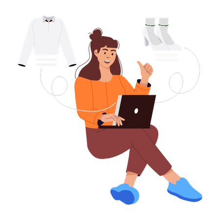 Online Shopping  Illustration