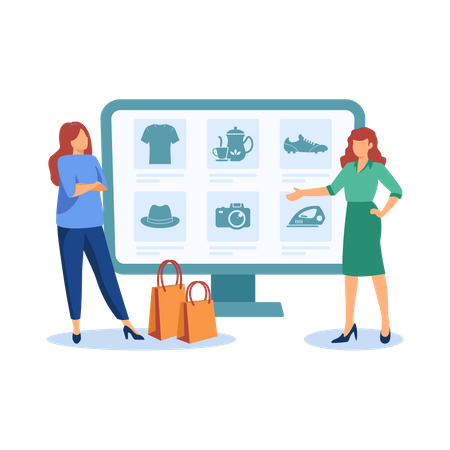 Online shopping  Illustration