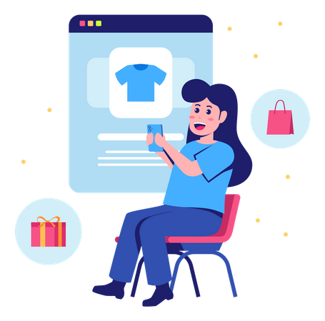 Online Shopping  Illustration