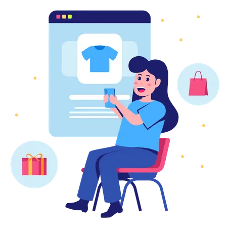 Online Shopping  Illustration