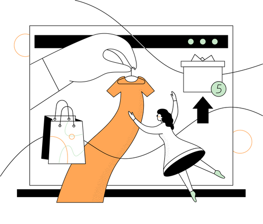 Online shopping  Illustration