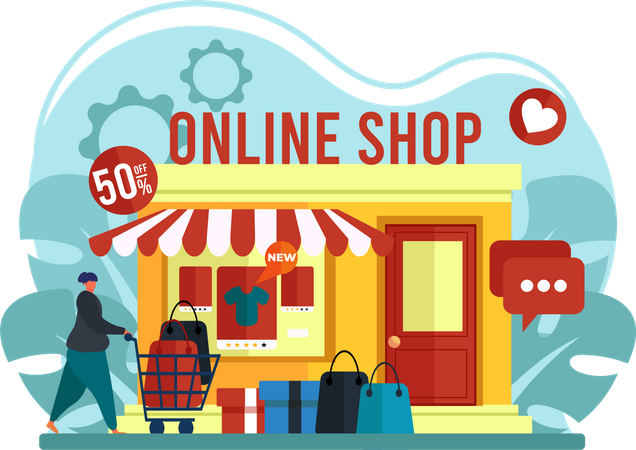 Online Shopping  Illustration