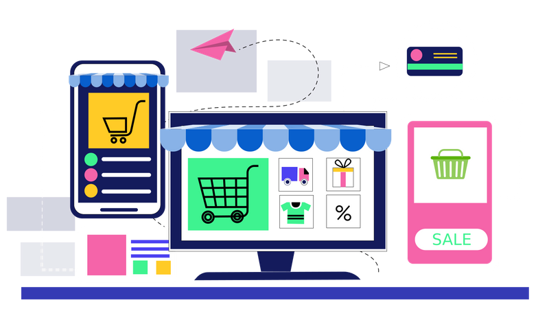 Online Shopping  Illustration