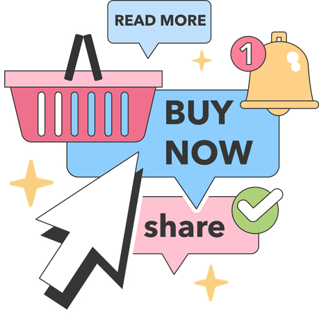 Online shopping marketing  Illustration
