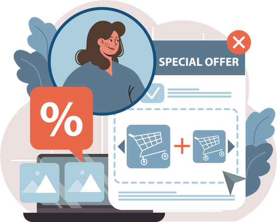 Online shopping offer  Illustration