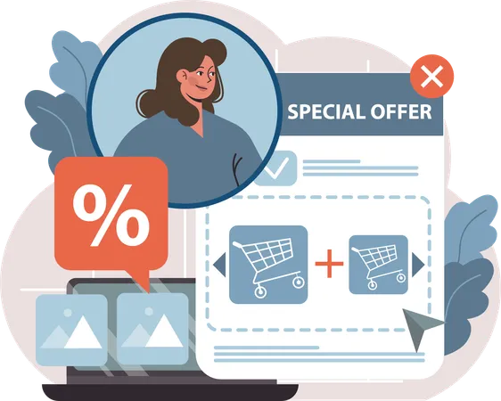 Online shopping offer  Illustration