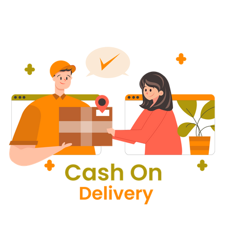 Online shopping order delivery  Illustration