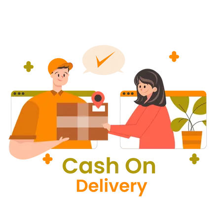 Online shopping order delivery  Illustration