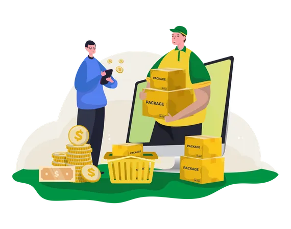 Online shopping order  Illustration