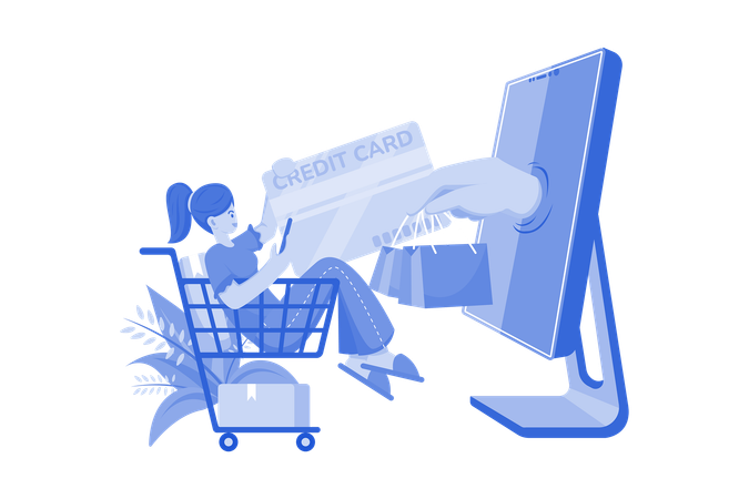 Online Shopping payment  Illustration