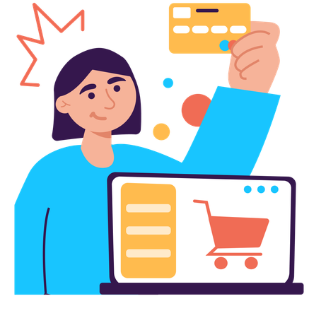 Online shopping payment  イラスト