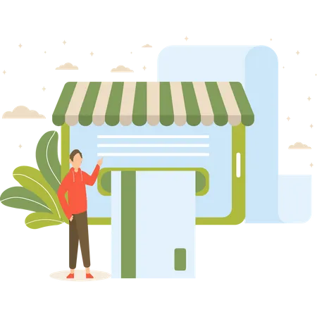 Online Shopping Payment Illustration