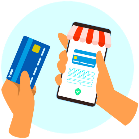 Online Shopping Payment Illustration