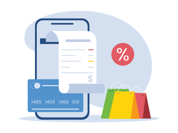 Online Shopping payment  Illustration
