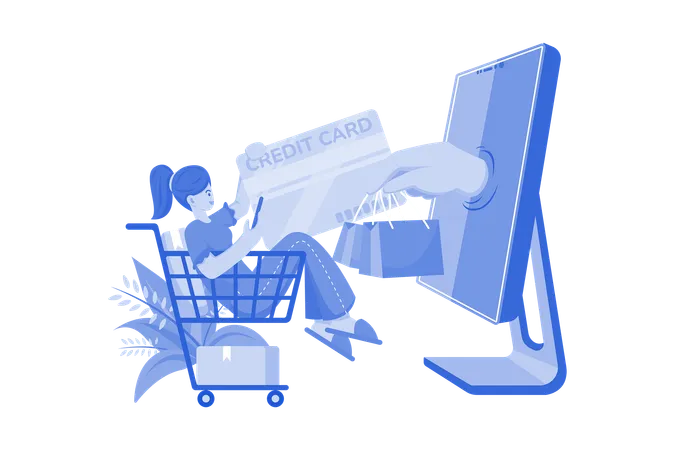 Online Shopping payment  Illustration