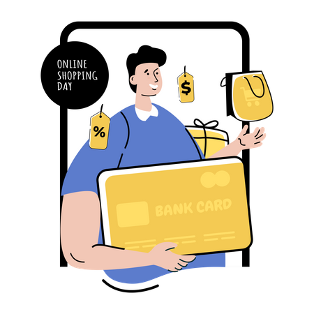 Online shopping payment  Illustration