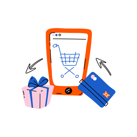 Online shopping payment  Illustration