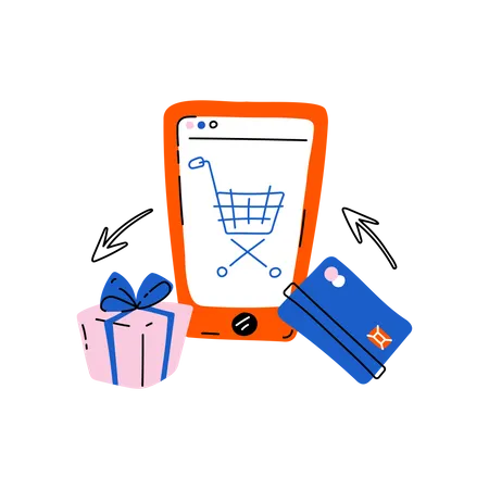 Online shopping payment  Illustration