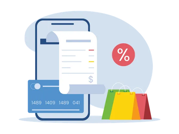 Online Shopping payment  Illustration