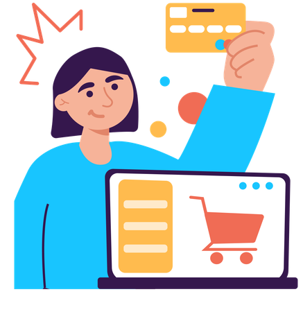 Online shopping payment  Illustration