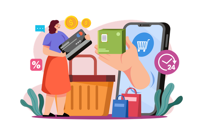 Online shopping platform Illustration