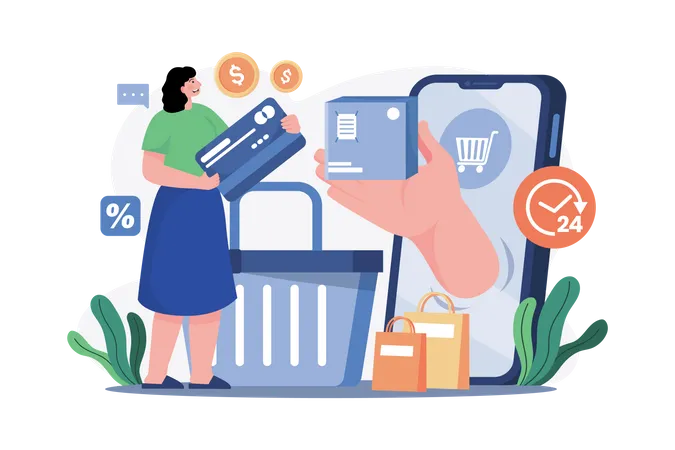 Online shopping platform  Illustration