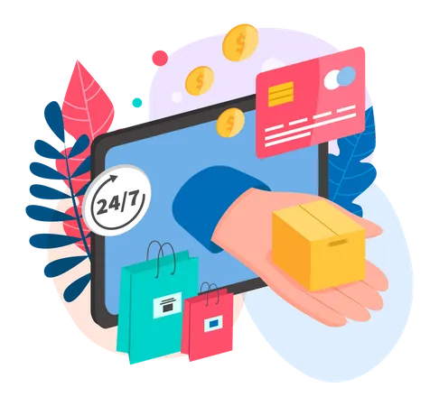 Online shopping platform  Illustration