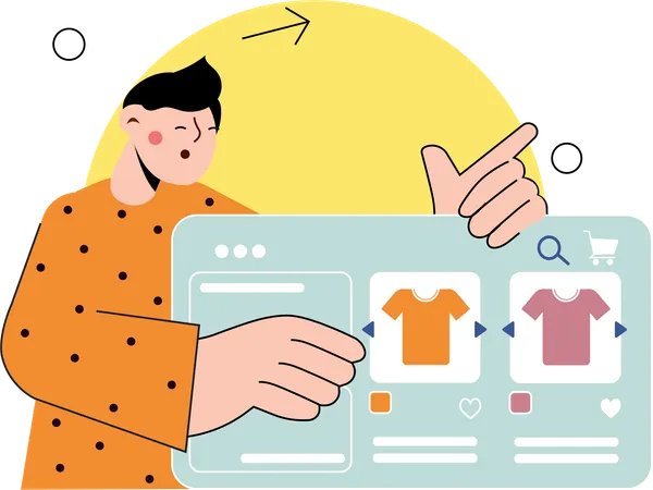 Online Shopping Platform  Illustration