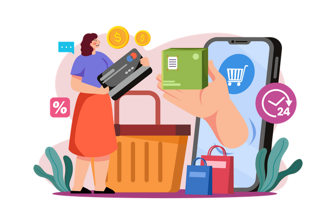 Online shopping platform  Illustration