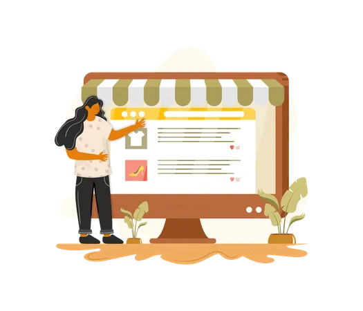 Online shopping platform  Illustration