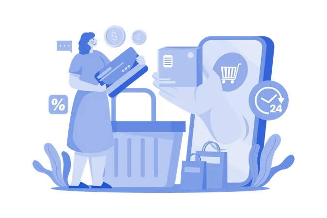 Online Shopping Platform  Illustration