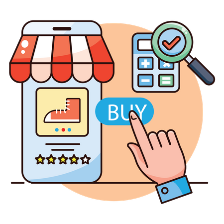 Online-Shopping-Plattform  Illustration