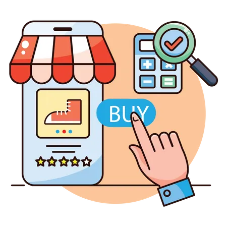 Online-Shopping-Plattform  Illustration