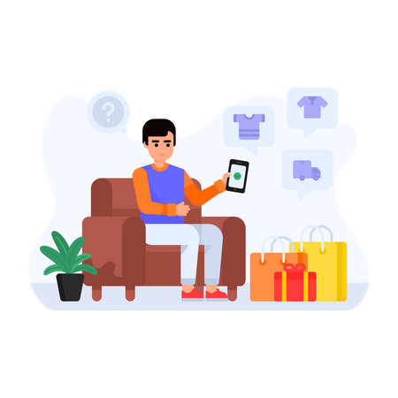 Online Shopping Products  Illustration