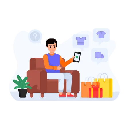 Online Shopping Products  Illustration