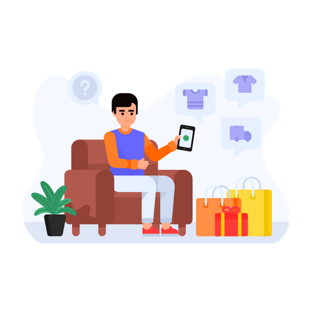 Online Shopping Products  Illustration