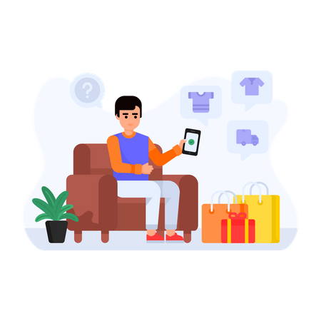 Online-Shopping-Produkte  Illustration