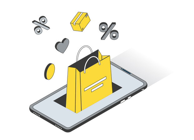 Online-Shopping-Rabatt  Illustration