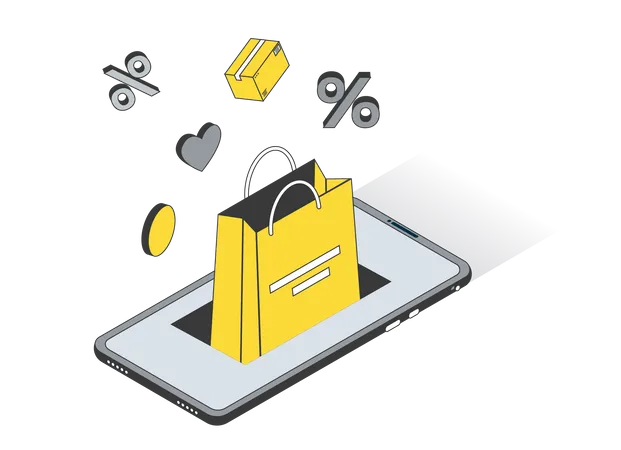 Online-Shopping-Rabatt  Illustration