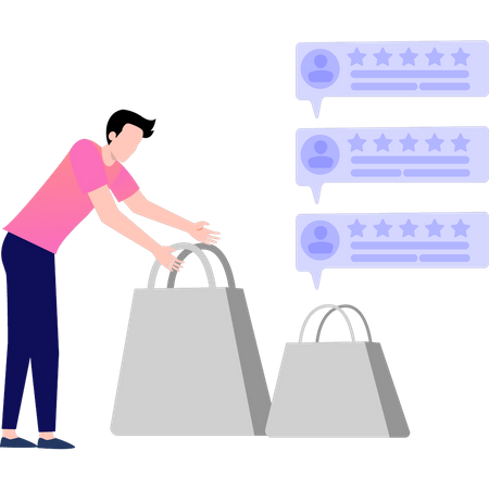 Online shopping rating  Illustration